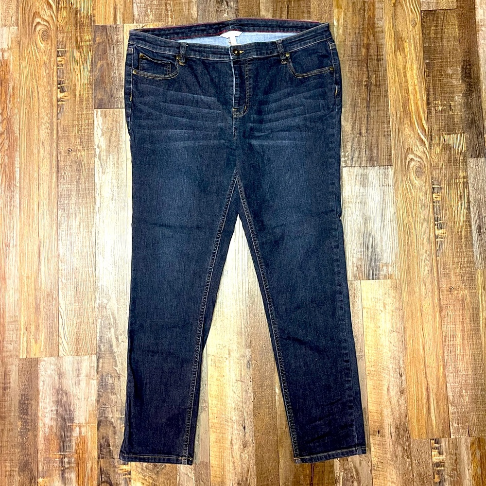 Matilda Jane dark wash skinny jeans, size 18